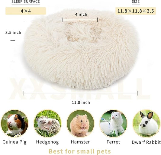 Guinea Pig Bed Hamster Bed Hedgehog Bed for Hamster/Hedgehog/Squirrel/Tortoise/Lizard and Other Small Animal 11.8 inch Beige - PAWPICO