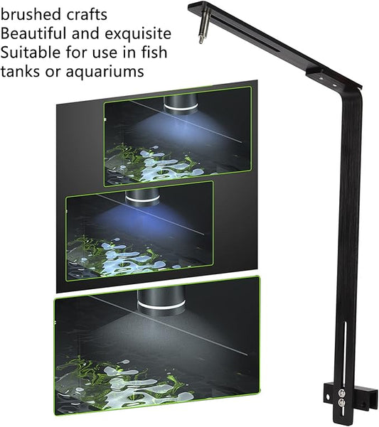 Tnfeeon Fish Drop Light Mount, Light Holder Metal Lamp Bracket Support for Reptile Glass Terrarium Full Spectrum Drop Light Tnfeeon