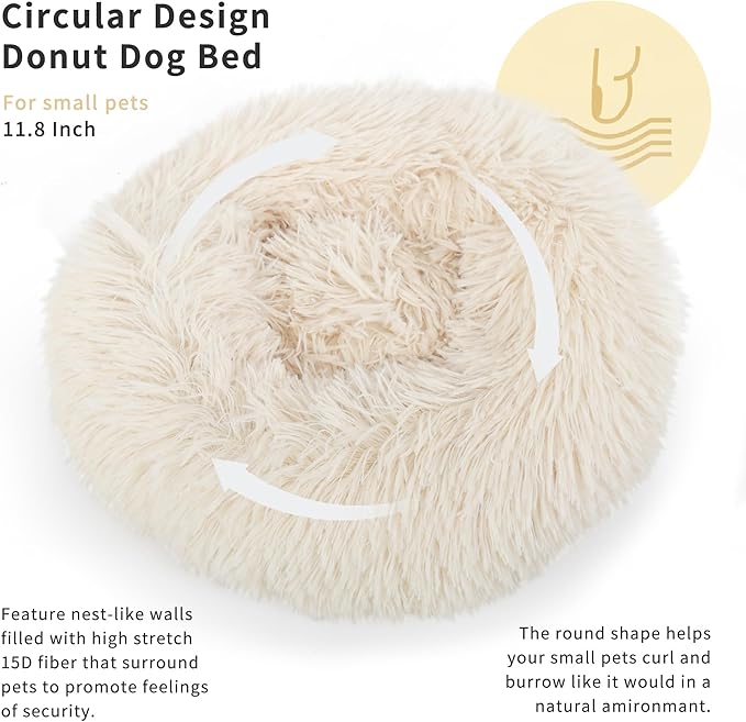 Guinea Pig Bed Hamster Bed Hedgehog Bed for Hamster/Hedgehog/Squirrel/Tortoise/Lizard and Other Small Animal 11.8 inch Beige - PAWPICO