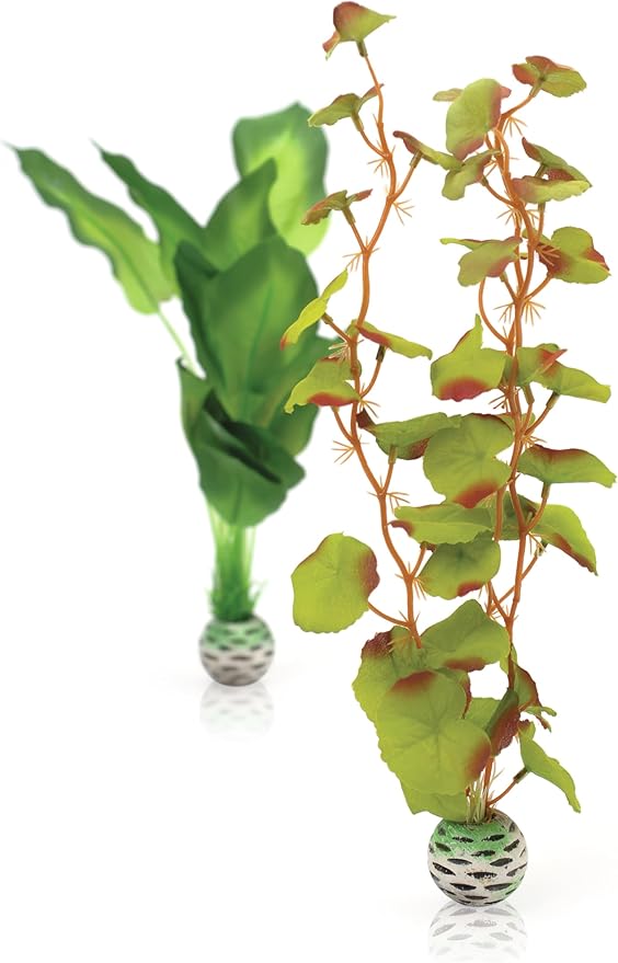 biOrb Medium Green Silk Plant Set, Colorful and Durable Aquarium Decorations biOrb