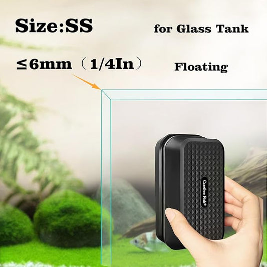 Carefree Fish Aquarium Small Magnetic Cleaner for Glass Fish Tank Magnet Brush Algae Scrapers Floating Bewatermyfriend