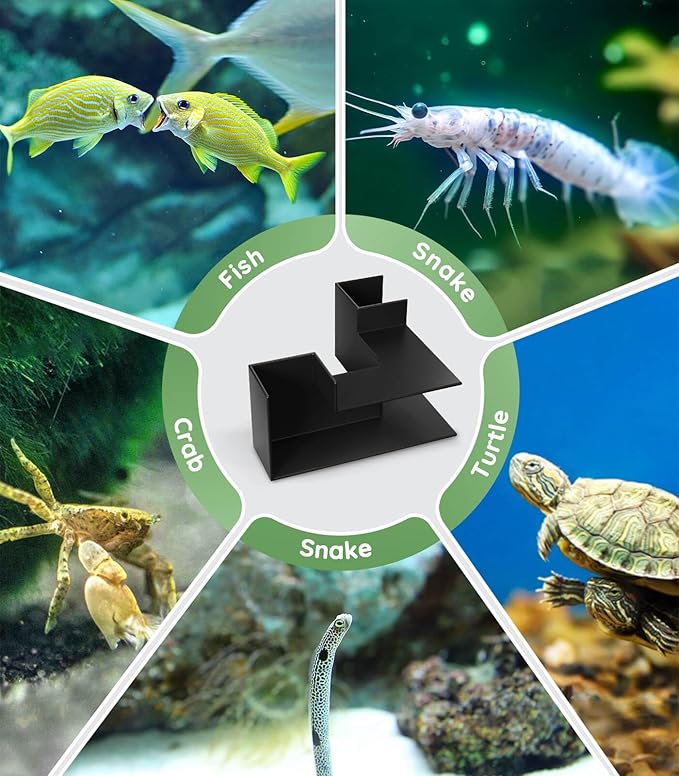 Creative Aquarium Decor - Aquarium Cave Hideout 360° Viewing, Interesting Aquarium Tunnel with 2 Entrances, Fish Tunnel for Aquarium, Shrimp Cave for Aquarium, Fish Tank Decorations Hideout PAWPICO