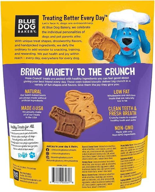 Blue Dog Bakery Natural Dog Treats, More Crunch Large, Assorted Flavors, 11.2 oz, 2lb Bag (Pack of 2) - PAWPICO