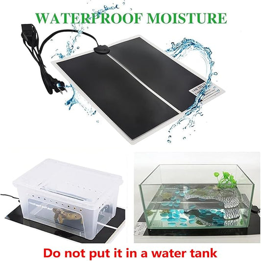 Hamiledyi 14W Reptile Heating Pad,2 PCS Warmer with Temperature Control Adjustment Under Tank,11x11 in Terrarium Heater Mat for Gecko,Turtle,Tortoise,Snakes,Lizard Hamiledyi