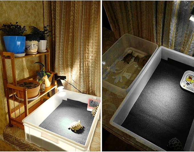 47" x 24" Large Reptile Carpet Terrarium Liner Bedding Reptile Substrate Mat Tank Accessories for Bearded Dragon Snake Lizard Tortoise Leopard Gecko (Grey) Mechpia