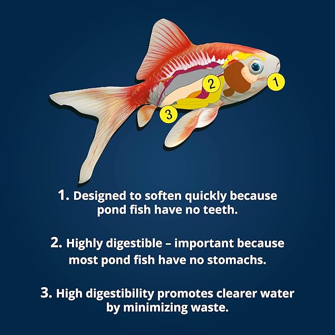 TetraPond Spring And Fall Diet 3.08 Pounds, Pond Fish Food, For Goldfish And Koi, 7 L Tetra