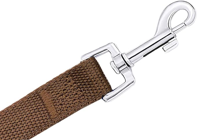 15ft 20ft 30ft 40ft 50ft Long Dog/Puppy Lead Obedience Recall Training Dog Leashes for Small Medium Dogs Camping, Training, Play, or Backyard (15 FT, Brown) PETGOGO