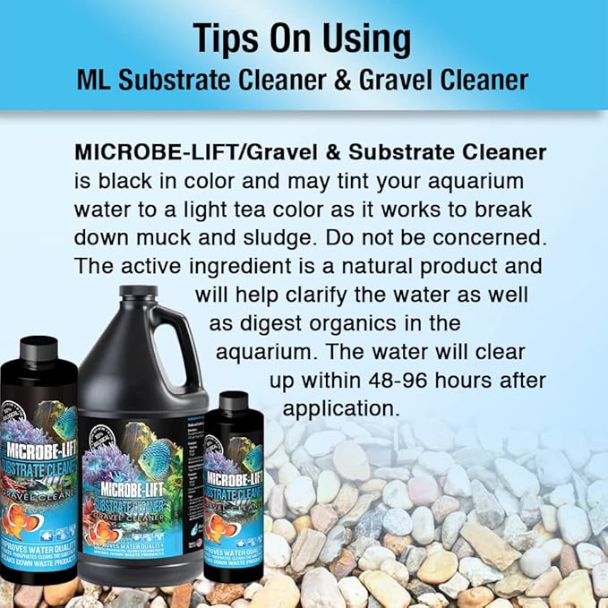 MICROBE-LIFT Professional Gravel & Substrate Cleaner for Freshwater and Saltwater Tanks, 4 Ounces Microbe-Lift