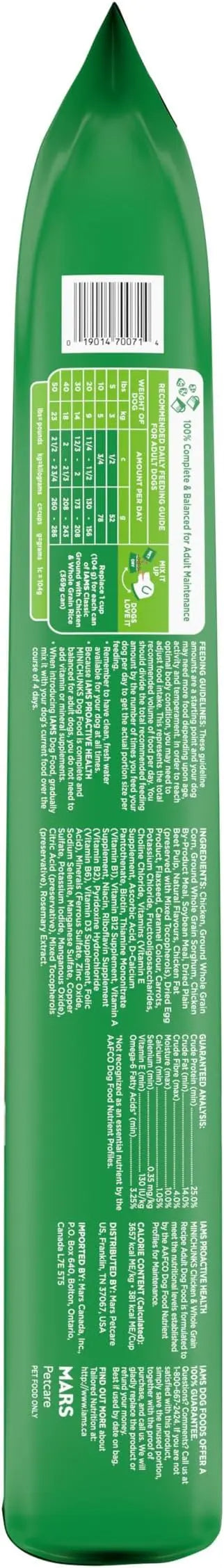 IAMS Proactive Health Minichunks Adult Dry Dog Food with Real Chicken, 30 lb. Bag - PAWPICO