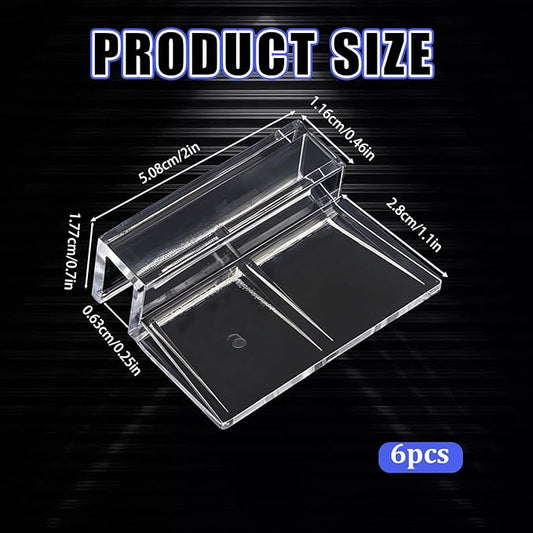 6 PCS Aquarium Lid Clips, 6mm Clear Acrylic Fish Tank Lid Holder for Rimless Aquarium Glass Top, Aquarium Cover Support Clamps Fish Tank Top Cover Hoods(6MM) PAWPICO