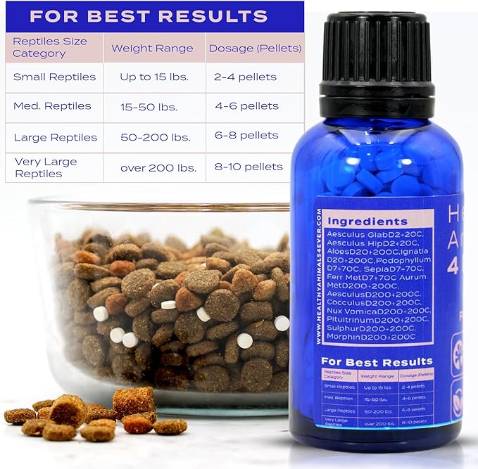 HealthyAnimals4Ever Reptile Wellness Support - Natural Care for Prolapse Management, Organ Retention & Enhanced Tissue Health - Gentle, Holistic Recovery Formula for Reptile Well-Being - 300 Count HealthyAnimals4ever