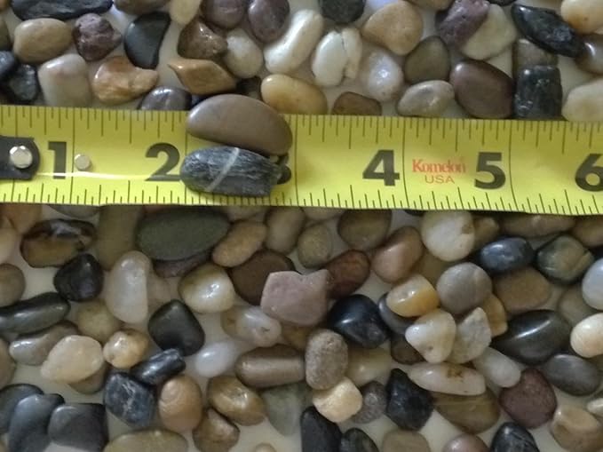 Voulosimi River Rock Stones, Natural Decorative Polished Mixed Pebbles Gravel,Outdoor Decorative Stones for Plant Aquariums, Landscaping, Vase Fillers (6 LB, Mixed Colors) Voulosimi