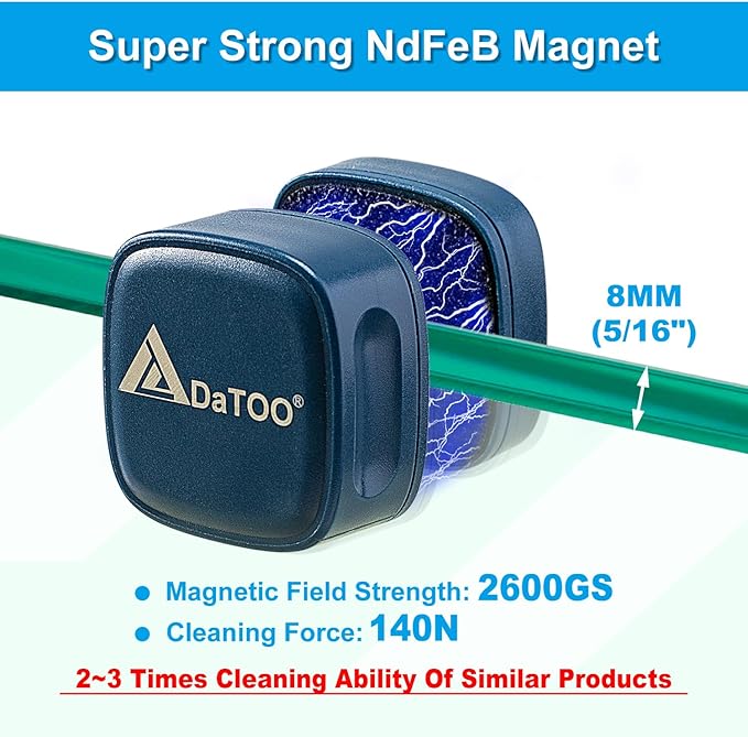 Aquarium Mini Magnetic Scrubber Scraper Small Fish Tank Cleaner Nano Glass Aquarium Cleaning Tools with Super Strong Magnet DaToo