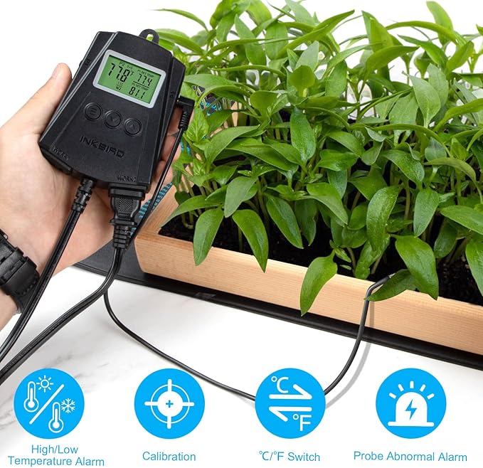 Inkbird WiFi Heat Mat Reptile Thermostat Controller Temperature Controller with 2 Probes and 2 Outlets, IPT-2CH Reptiles Heat Mat Thermostat (Max 250W per Outlet) Inkbird