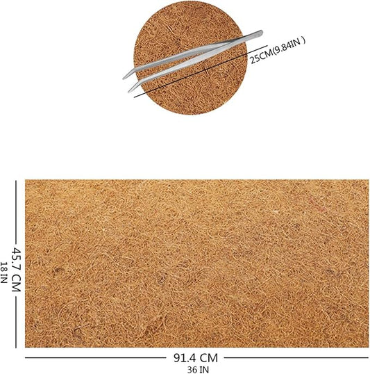 Reptile Carpet Mat, Coconut Fiber Liner,Snake Bedding,Lizard Cage Mat/Substrate for Snakes, Chameleons, Geckos ands Kitchen Use (36"x18"(2pc)) bestchoiceforyourreptiles