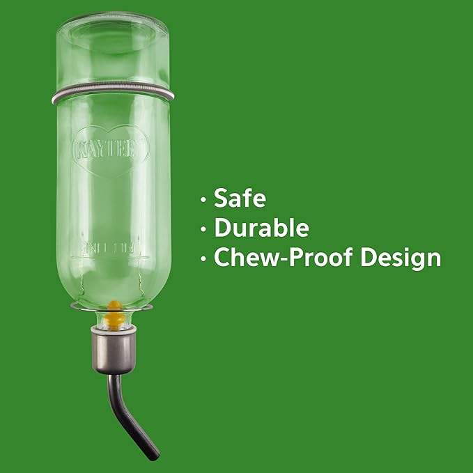 Kaytee Chew-Proof Water Bottle for Pet Ferrets and Rabbits, 26 oz Kaytee
