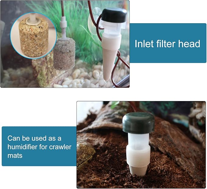 HEEPDD Reptile Water Dripper, Reptile Water Dripper Kit Plants Irrigation Devices Reptile Humidifier Watering Tool for Amphibians Bearded Dragon Lizard Turtle Snake Frog Gecko PAWPICO