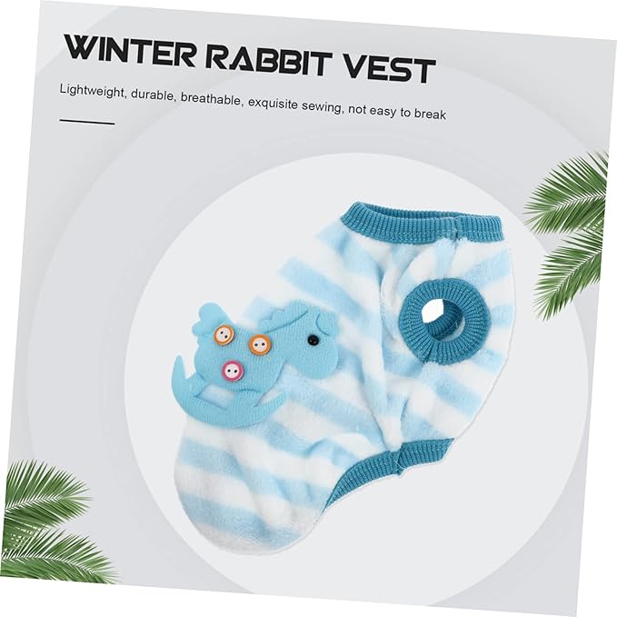 POPETPOP Winter Coat Vest Ferret Fleece Rabbit Clothes Rabbit Warm Vest Small Animal Sweater Rabbit Apparel Kitten Harness Kitten Clothes Pet Rabbit Coral Fleece Puppy Dog's Clothes POPETPOP