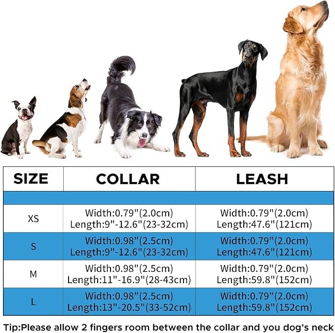 Wisedog Dog Collar and Leash Set Combo: Adjustable Durable Pet Collars with Dog Leashes for Small Medium Large Dogs,includes One Bonus of Poop Bag Holder (M, Burgundy) WisedogPetSupplies