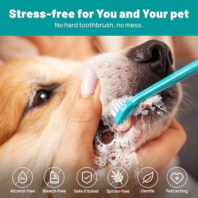 Dog Dental Care Wipes - Cat & Dog Teeth Cleaning Finger Wipes - Dog Tooth Brushing Kit Dental Wipes - Reduces Plaque & Freshens Breath, Beef Flavor (50 Pcs) SmileDenX
