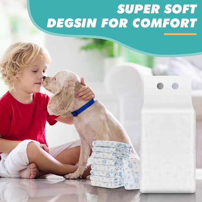 Disposable Dog Diapers Male,20 Count Adjustable Male Dog Wraps with Leak Proof Fit, Puppy Diaper Liners Ultra Absorbent Doggie Diapers for Male Dogs Incontinence, Excitable Urination - PAWPICO