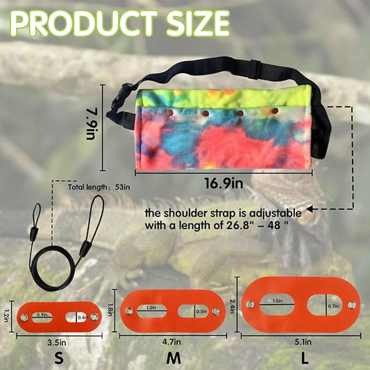 Red Bearded Dragon Carrier Backpack, Small Bearded Dragon Leash and Carrier, Orange Bearded Dragon Sling Carrier for Small Pets (Orange) Betinyar