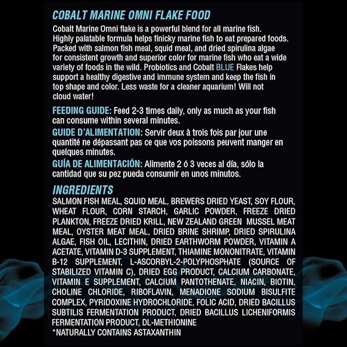 Cobalt Aquatics Marine Omni Flakes 32oz. Resealable Bag COBALTAQUATICS