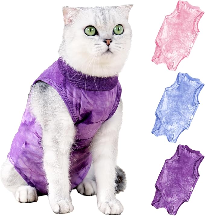 Cat Recovery Suit for Spay Cat Onesie for Cats After Surgery, Breathable Cat Surgery Recovery Suit Female Male Surgical Spay Suit, Kitten Recovery Suit E Collar Alternative Anti Licking Wounds, Large Coppthinktu