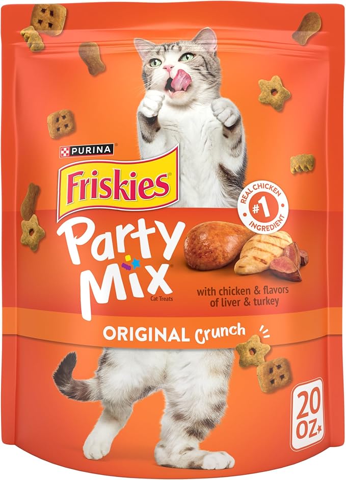 Purina Friskies Cat Treats, Party Mix Original Crunch - 20 oz. Pouch PurinaTreats