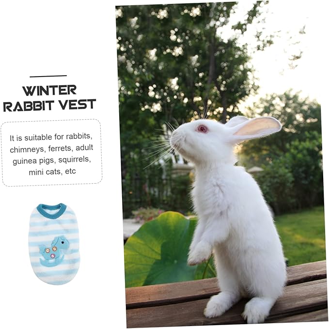 POPETPOP Winter Coat Vest Ferret Fleece Rabbit Clothes Rabbit Warm Vest Small Animal Sweater Rabbit Apparel Kitten Harness Kitten Clothes Pet Rabbit Coral Fleece Puppy Dog's Clothes POPETPOP