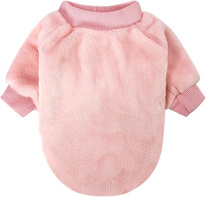 FabriCastle Small Dog Sweaters, 3 Count, Dog Clothes, Dog Coat, Dog Jacket for Small or Medium Dogs Boy or Girl, Ultra Soft and Warm Cat Pet Sweaters Apparel (XX-Small, Pink,Purple,Light Pink) - PAWPICO