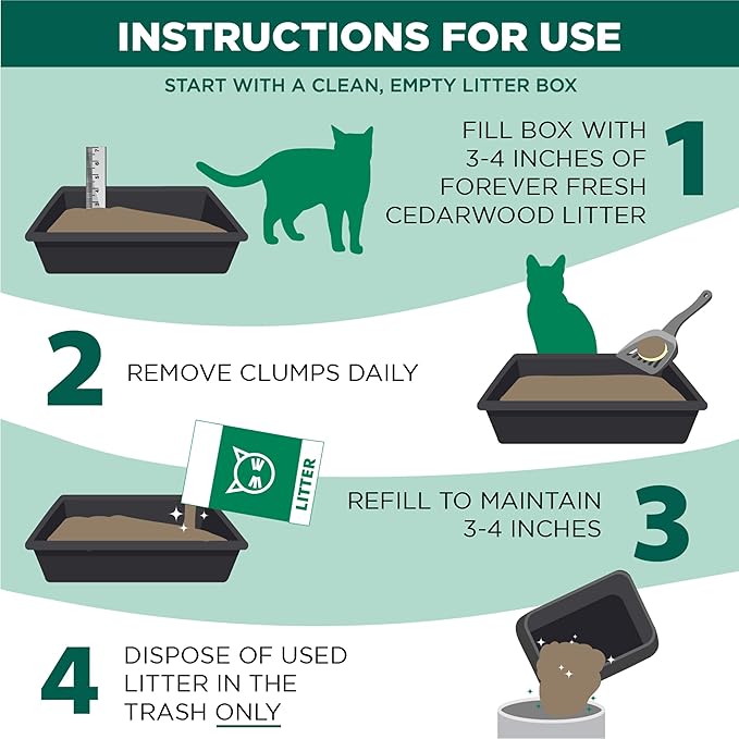 Arm & Hammer Forever Fresh Clumping Cat Litter Cedarwood, MultiCat 18lb, Pet Friendly with Essential Oils, (Pack of 1) - PAWPICO