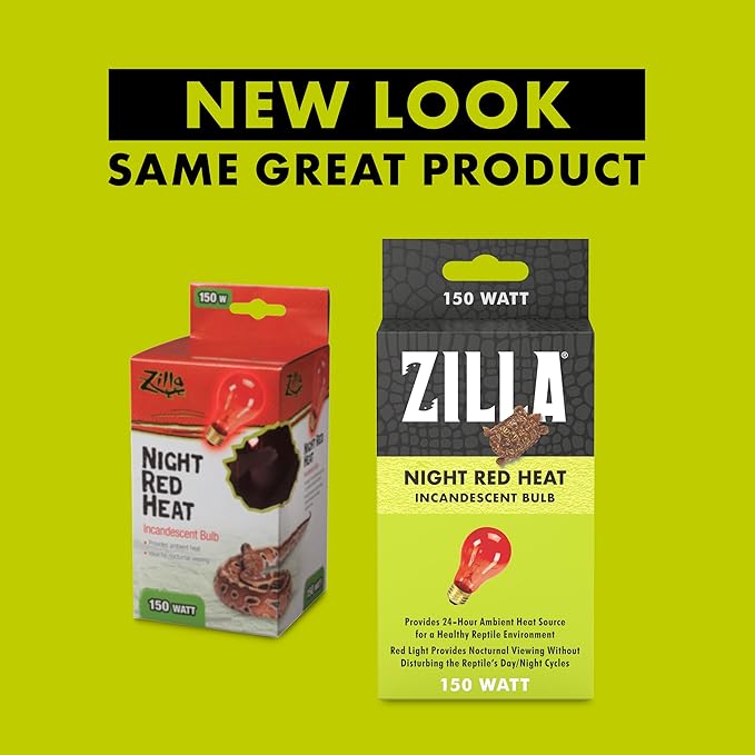 Zilla Incandescent Bulb, Night Red, Ideal for Nocturnal Reptile Species Zilla
