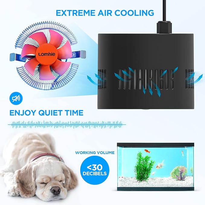 Lominie LED Aquarium Light, Dimmer Remote Control 0-100% Brightness 80W Planted Fish Tank Light Clamp Clip Lamp for Freshwater Refugium Algae Fish Tank with Gooseneck Lominie