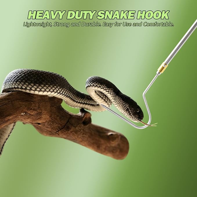 Yorikyas 64 inch Snake Catcher Hook Stick Tongs Grabber Handling Tool Kit for Rattlesnakes Python Copperhead Removal Yorikyas