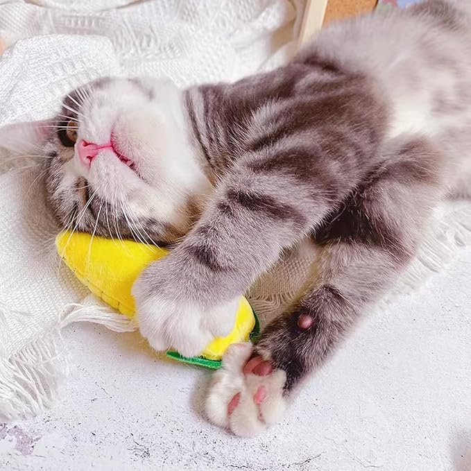 Cat Toys, Interactive Cat Toy for Indoor Cats, Soft and Durable Crinkle Sound Catnip Toys, Catnip Filled Mouse Cat Teething Chew Toy (Pack of 12) - PAWPICO