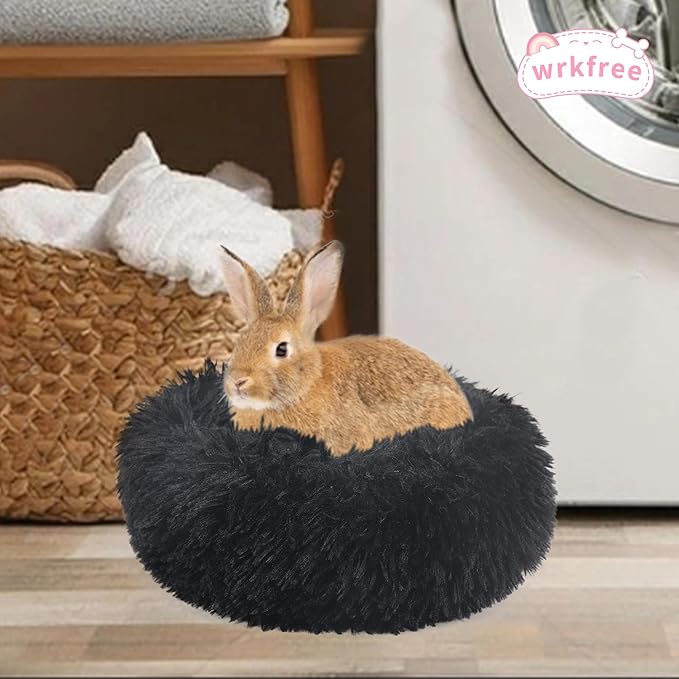 Ferret Bed Cave and Hideouts Burrowing Pet Bed for Guinea Pigs and Other Small Animals 11.8 inch for Cage Black - PAWPICO