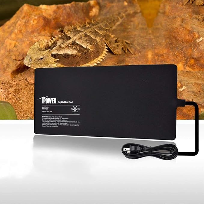 iPower PTHTPDCTRLV2HTPDXL 8"x18" Reptile Heating Pad Under Tank Terrarium Heat Mat with Digital Thermostat Temperature Controller for Small Animals iPower