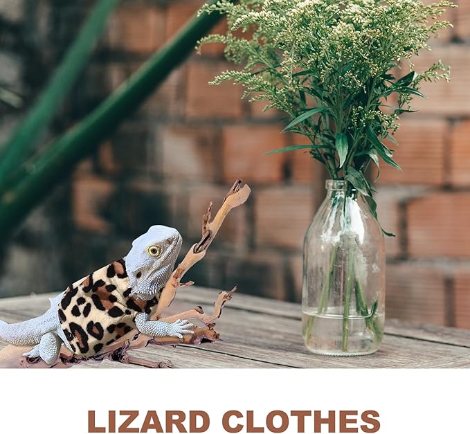FRCOLOR Lizard Clothes Lizard Apparel Clothing Reptichip Fix It Costume Bearded Dragon Clothes Reptile Hoodies Sweater Coat Party Lizard Cosplay Prop Small Pet Flannel Accessories FRCOLOR
