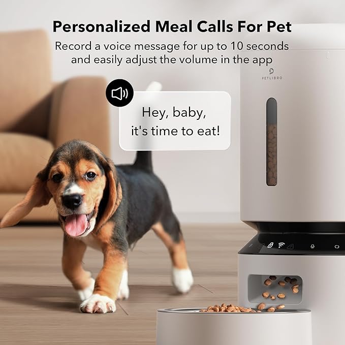 PETLIBRO Automatic Cat Feeder, 5G WiFi Automatic Dog Feeder with Freshness Preservation, 5L Timed Cat Feeder with Low Food Sensor, Up to 10 Meals Per Day, Granary Pet Feeder for Cats, White - PAWPICO