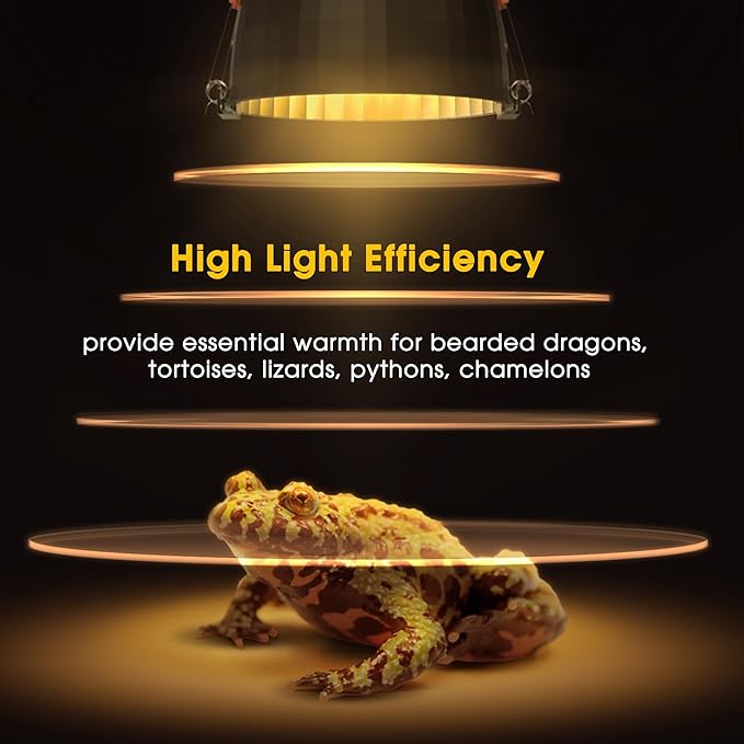 Briignite Reptile Heat Lamp Fixture, Max 100W - 4.3 inch Light Fixture with Dimmable Temperature Switches, G9 Heat Bulb & Dome UVB Light Perfect for Reptile Terrariums and Tortoise Habitats WelcometoBriigniteenjoyyourshopping