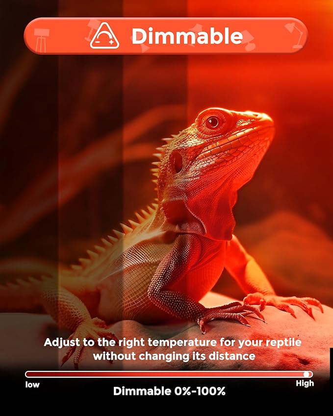 Reptile Heat Bulb, 50W Infrared Heat Lamp Bulbs for Reptiles, G9 Dimmable Red Night Light UVA Amphibians Heat Lamp, 2 Pin Base Mini Heat Bulbs, Bearded Dragon, Turtle Lizard, 4 Pack Total 200W Flaspar