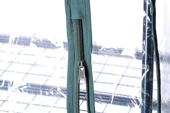 4-Tier Greenhouse Replacement Cover Clear PVC Greenhouse Replacement Cover with Roll-Up Zipper Door - 27" L x 19" W x 61" H (Cover Only) UWIOFF