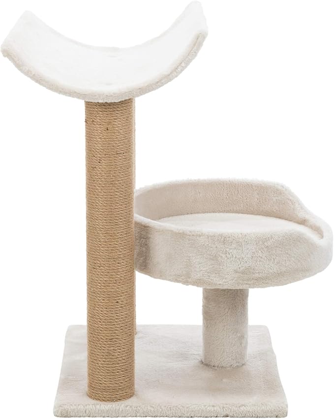 TRIXIE Isaba Scratching Post with Two Platforms, 2-Sisal Scratching Post, 24.5-inches Tall, Light Gray/Brown - PAWPICO