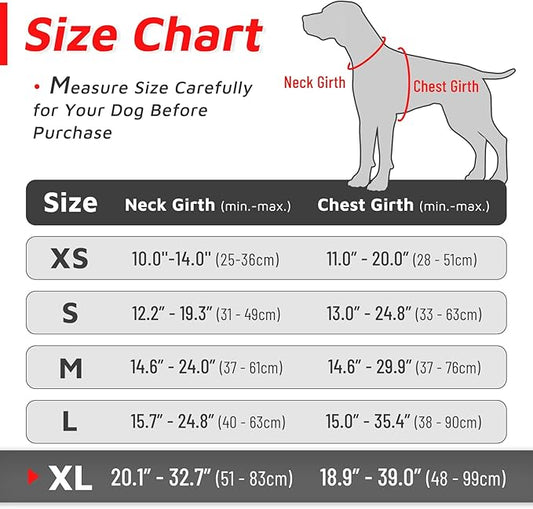Eagloo Dog Harness Large Breed, No Pull Service Vest with Reflective Strips and Control Handle, Adjustable and Comfortable for Easy Walking, No Choke Pet Harness with 2 Metal Rings, Red, XL GoExplorewithEagloo