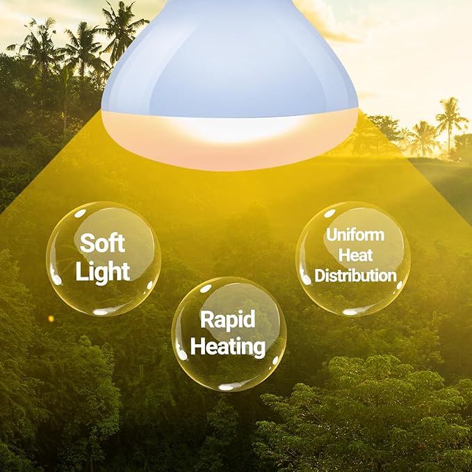 REPTIZOO Reptile Heat Lamp, 2 Pack 50W Daylight Basking Spot Lamp for Reptiles UVA Daylight Heating Lamp Bulb Basking Light for Bearded Dragon, Tortoise, Geckos, Chicken REPTIZOO