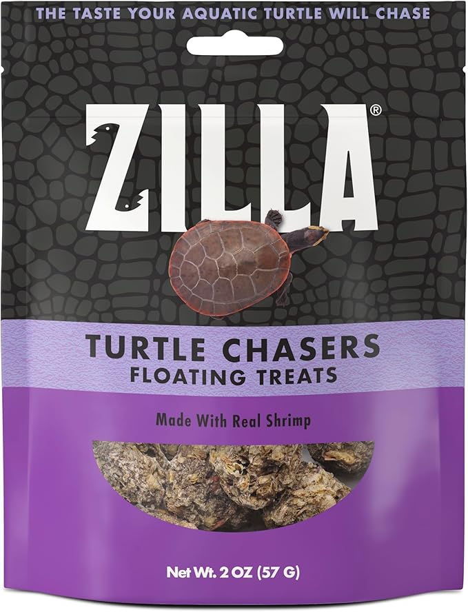Zilla Turtle Chasers Floating Treats, Made with Real Shrimp, Resealable Bag Zilla