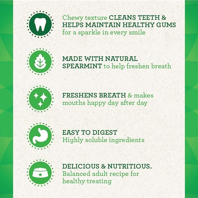 Greenies Original Large Natural Dental Care Dog Treats, 27 oz. Pack (17 Treats) - PAWPICO