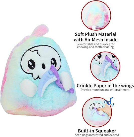 DODODOLA Dog Toys Puppy Toys Cute Squeaky Dog Toy with Crinkle Paper Stuffed Plush Halloween Dog Toys for Small Medium Large Dogs - PAWPICO