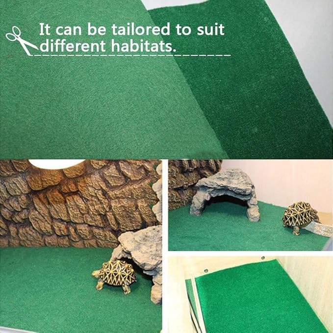 Hamiledyi 4Pcs Reptile Carpet 20 x 12 Terrarium Liner Bedding Reptile Substrate Mat Tank Accessories for Bearded Dragon Snake Lizard Tortoise Leopard Gecko Hamiledyi